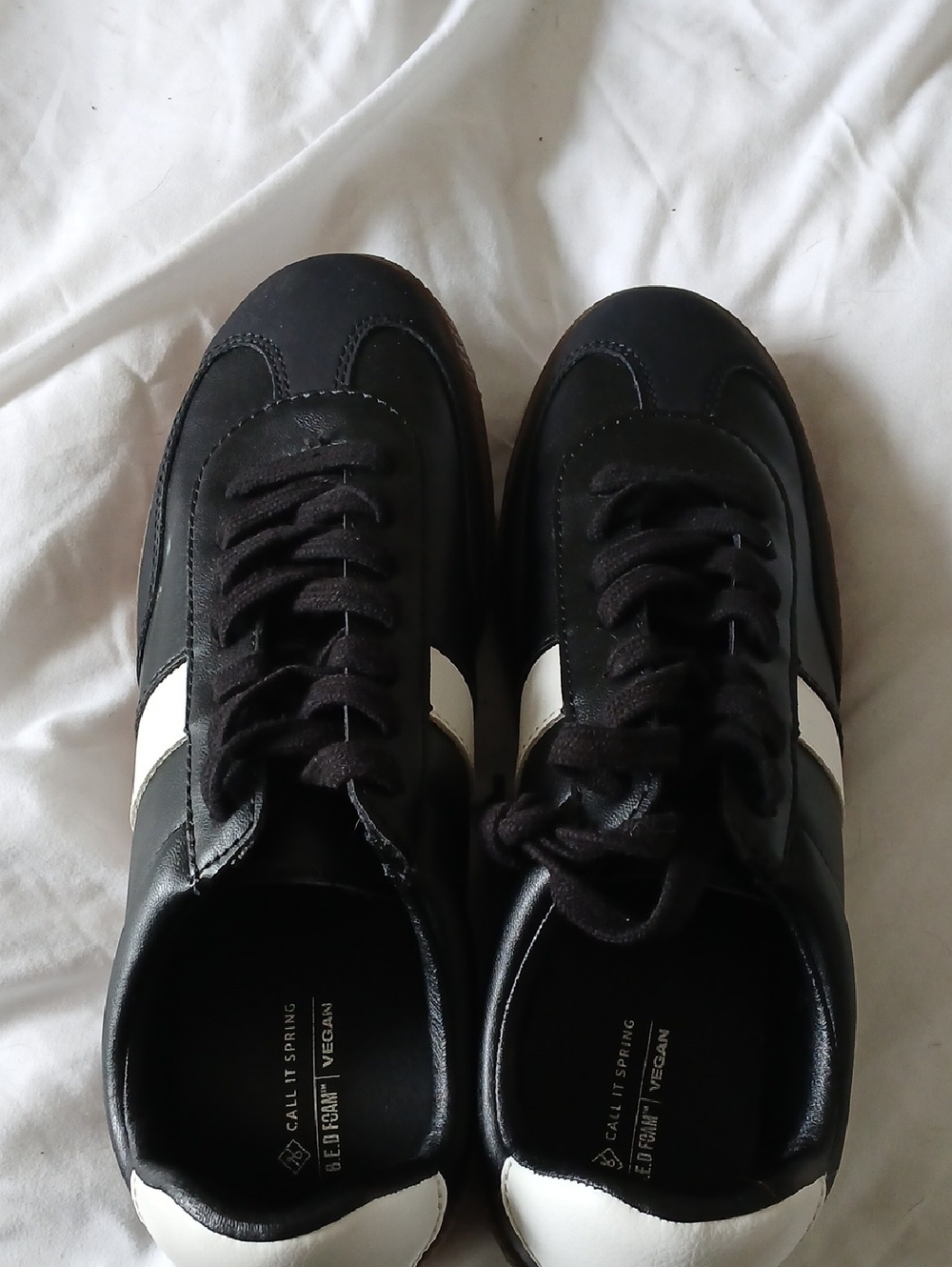 Call It Spring Black and White Low-Top Men's Sneakers